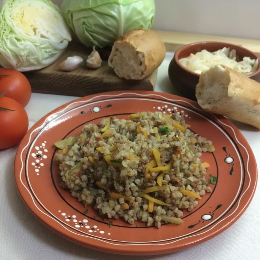 Гречка с овощами