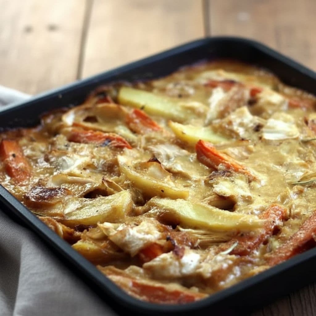 Запечённые овощи под апельсиново-имбирным соусом