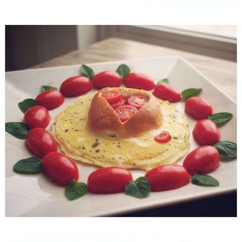 Сердечная яичница в хлебе для любимых