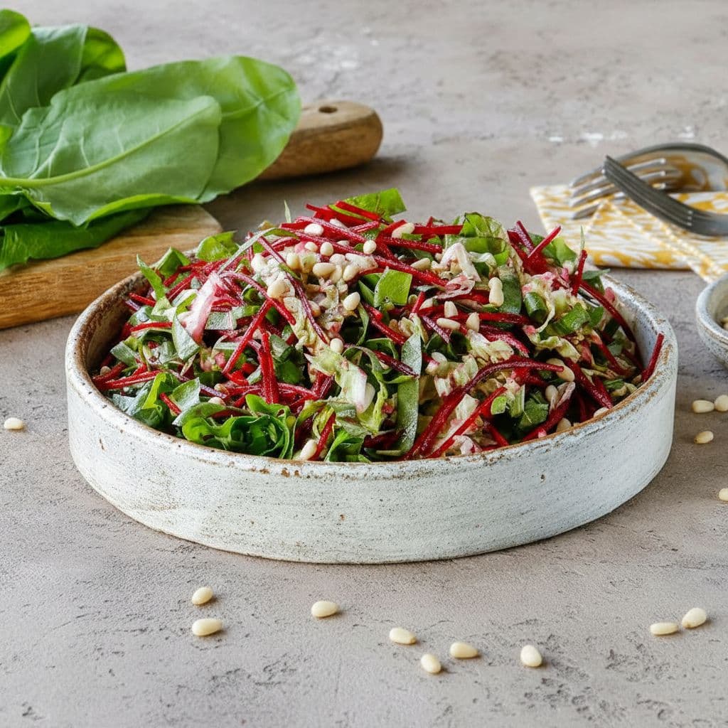 Салат из щавеля, китайской капусты и свеклы