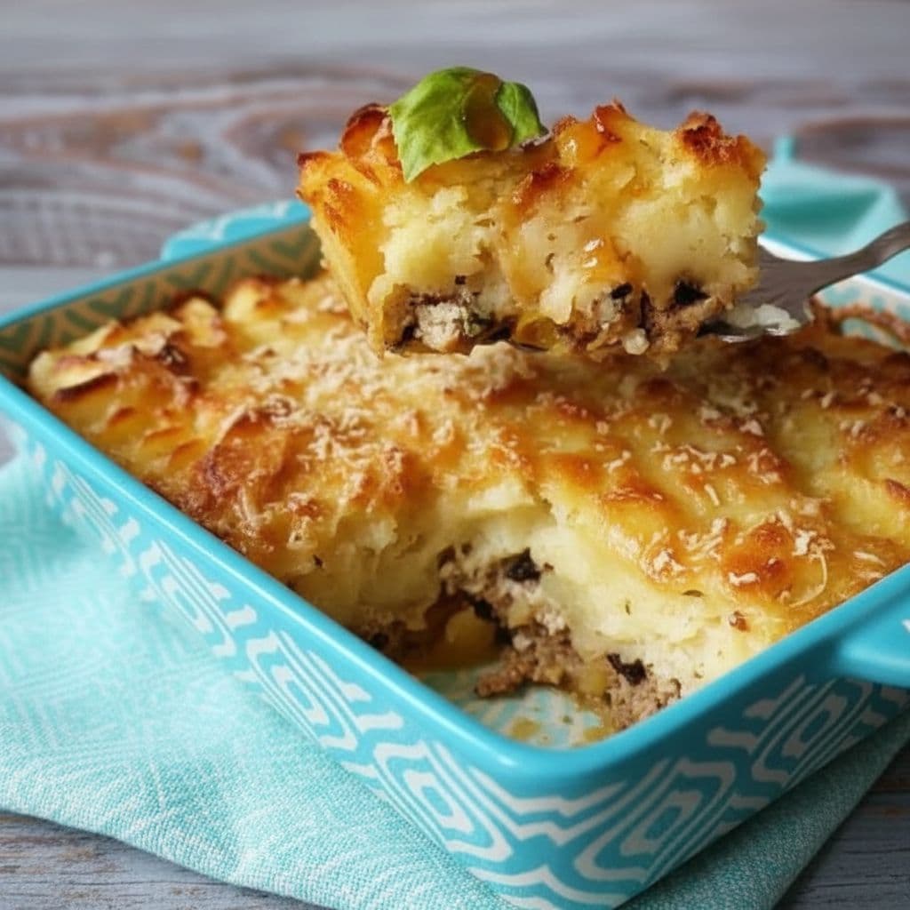 Картофельная запеканка с курицей