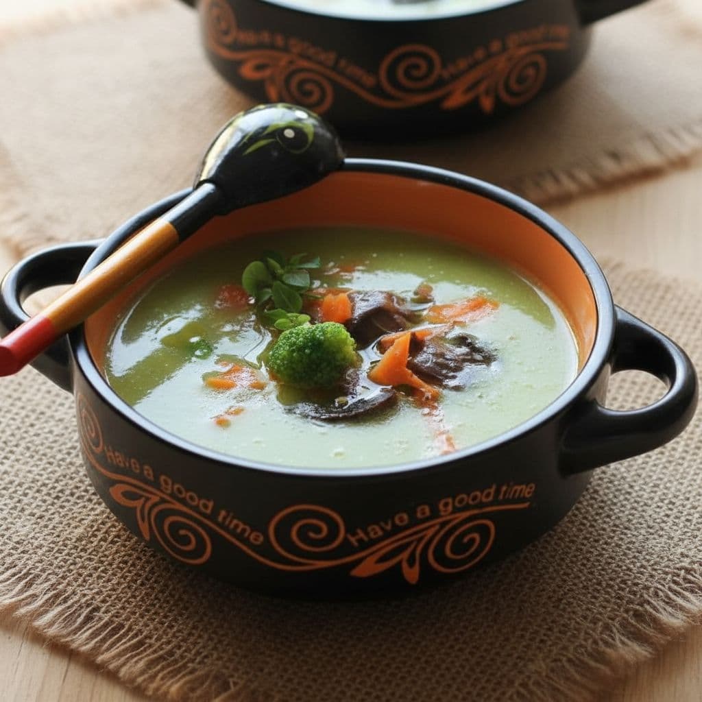 Овощной суп-пюре с грибной начинкой