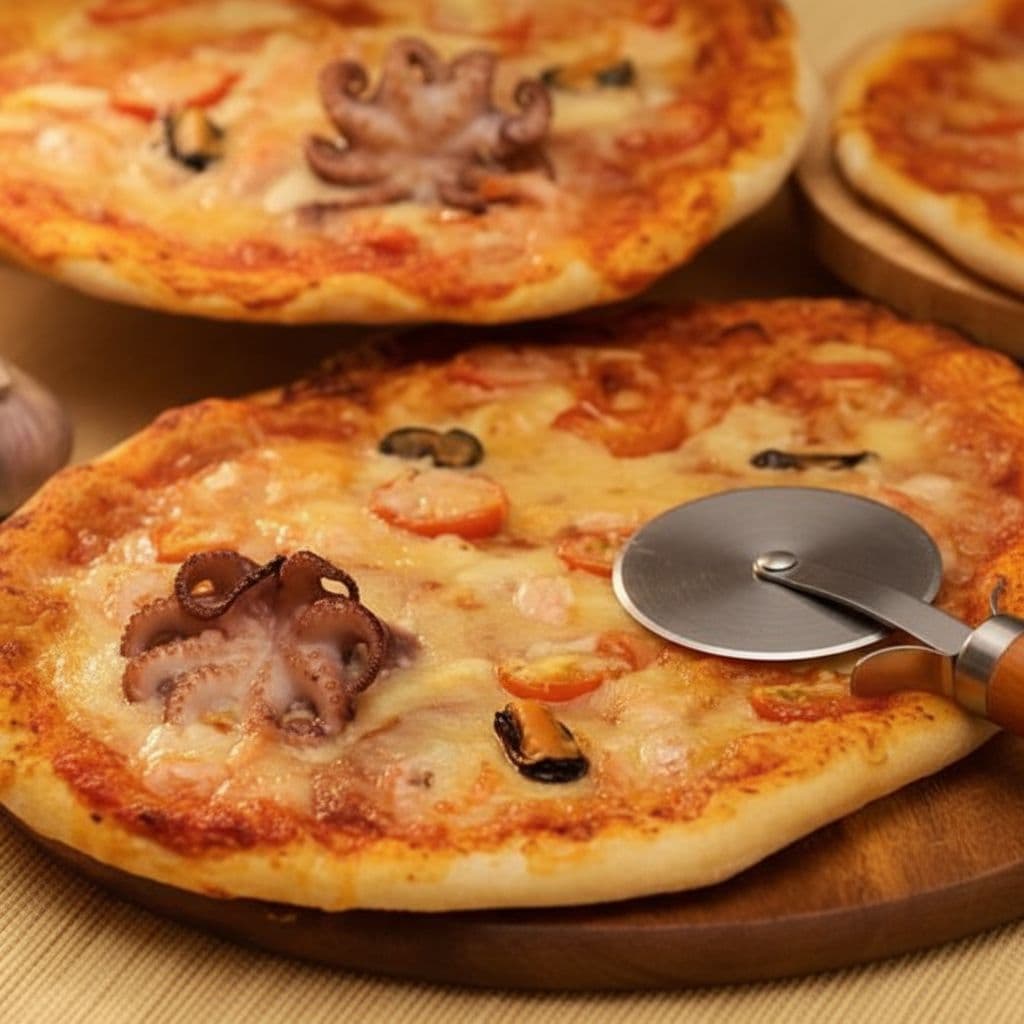 Пицца с осьминогом