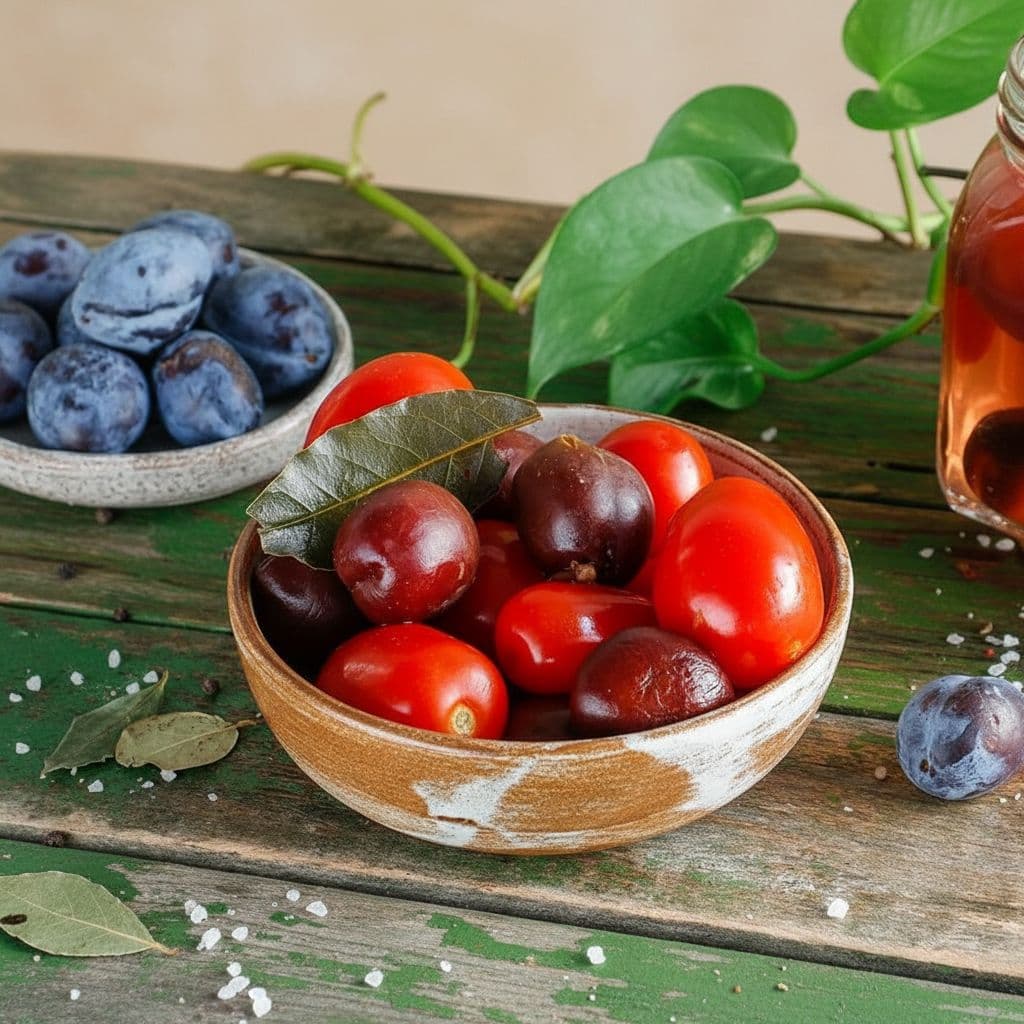 Консервированные помидоры со сливами на зиму