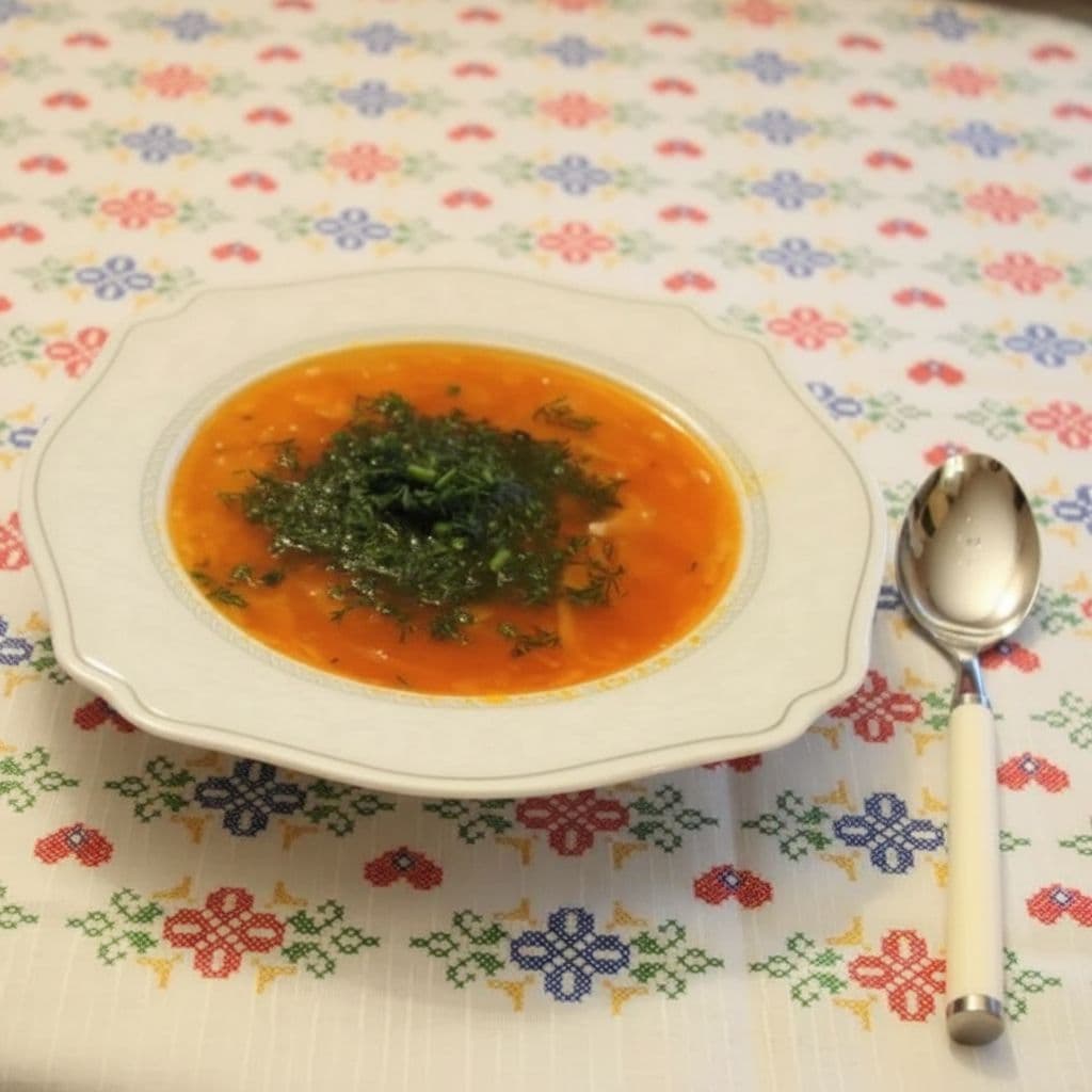 Постные щи с квашеной капустой и фасолью