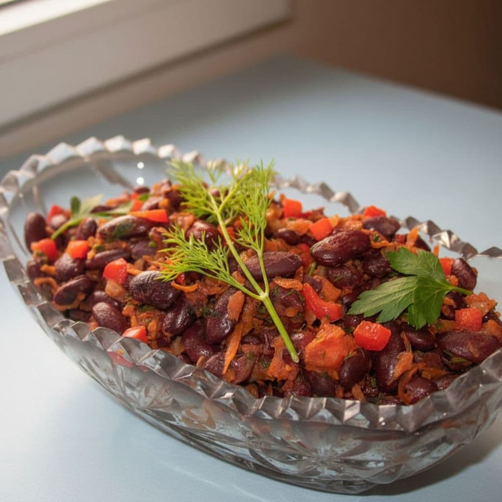 Овощной салат с красной фасолью