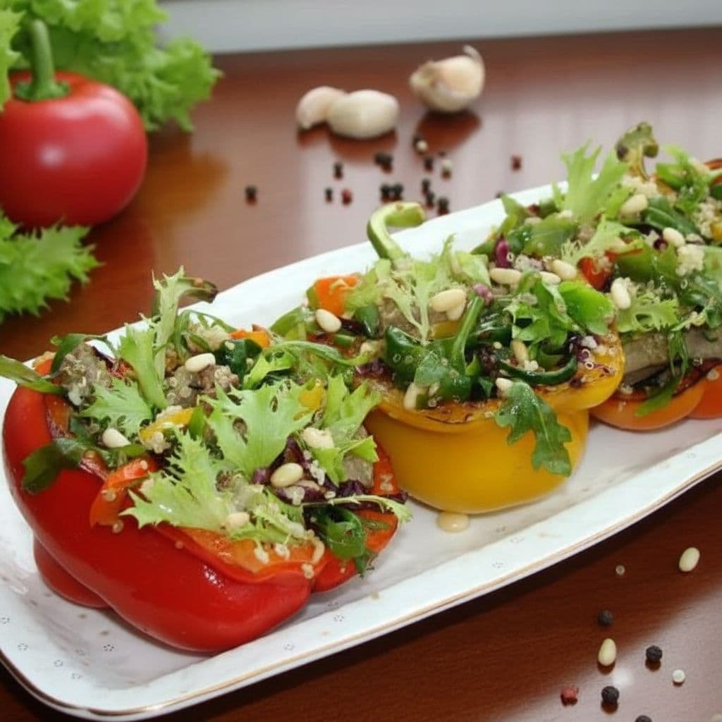 Салат с киноа и говяжьей печенью