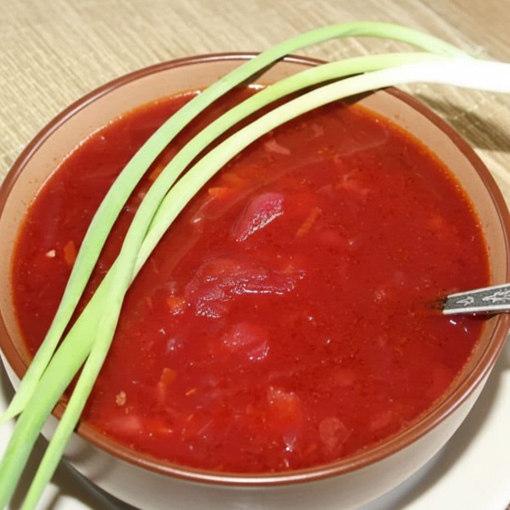 Постный борщ из краснокочанной капусты