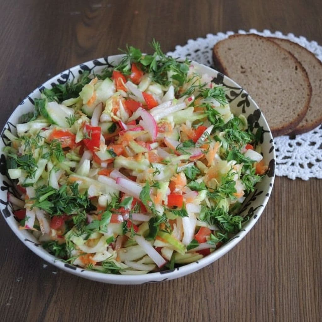 Салат из молодой капусты «Весенний»