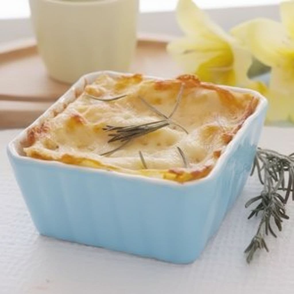 Порционная лазанья с баклажанами