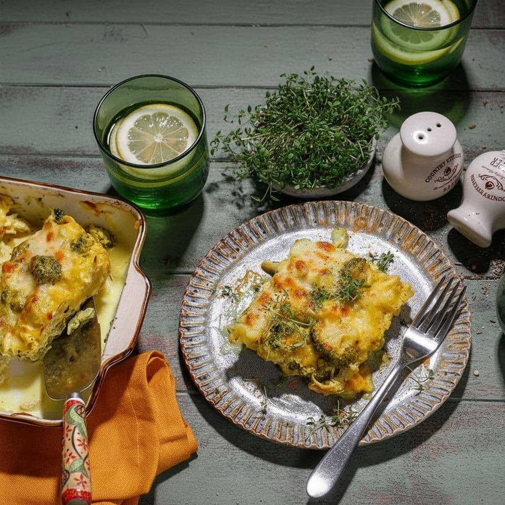 ПП-запеканка с курицей и брокколи в духовке