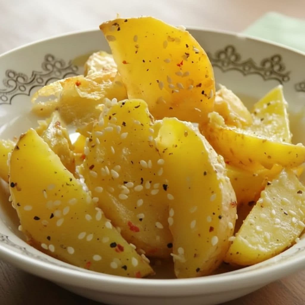 Картофель, запечённый с горчицей и кунжутом