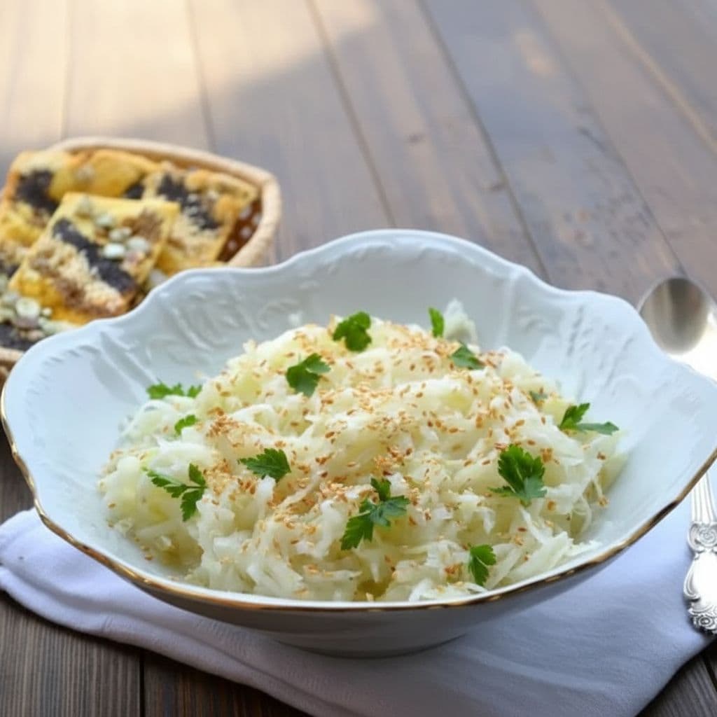 Салат из кольраби с кунжутом