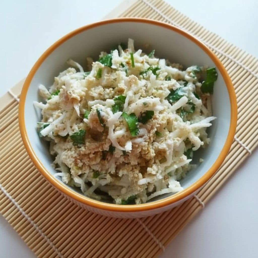 Салат из редьки и грецких орехов