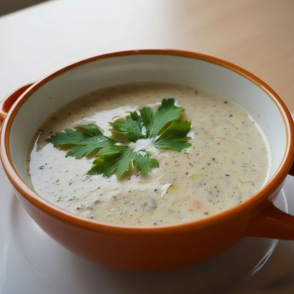 Овощной суп-пюре с шампиньонами