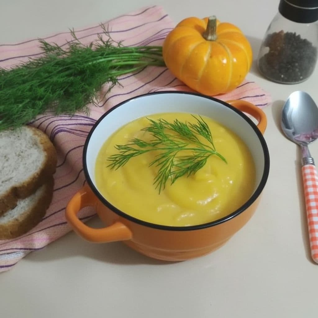 Тыквенный суп-пюре с картофелем