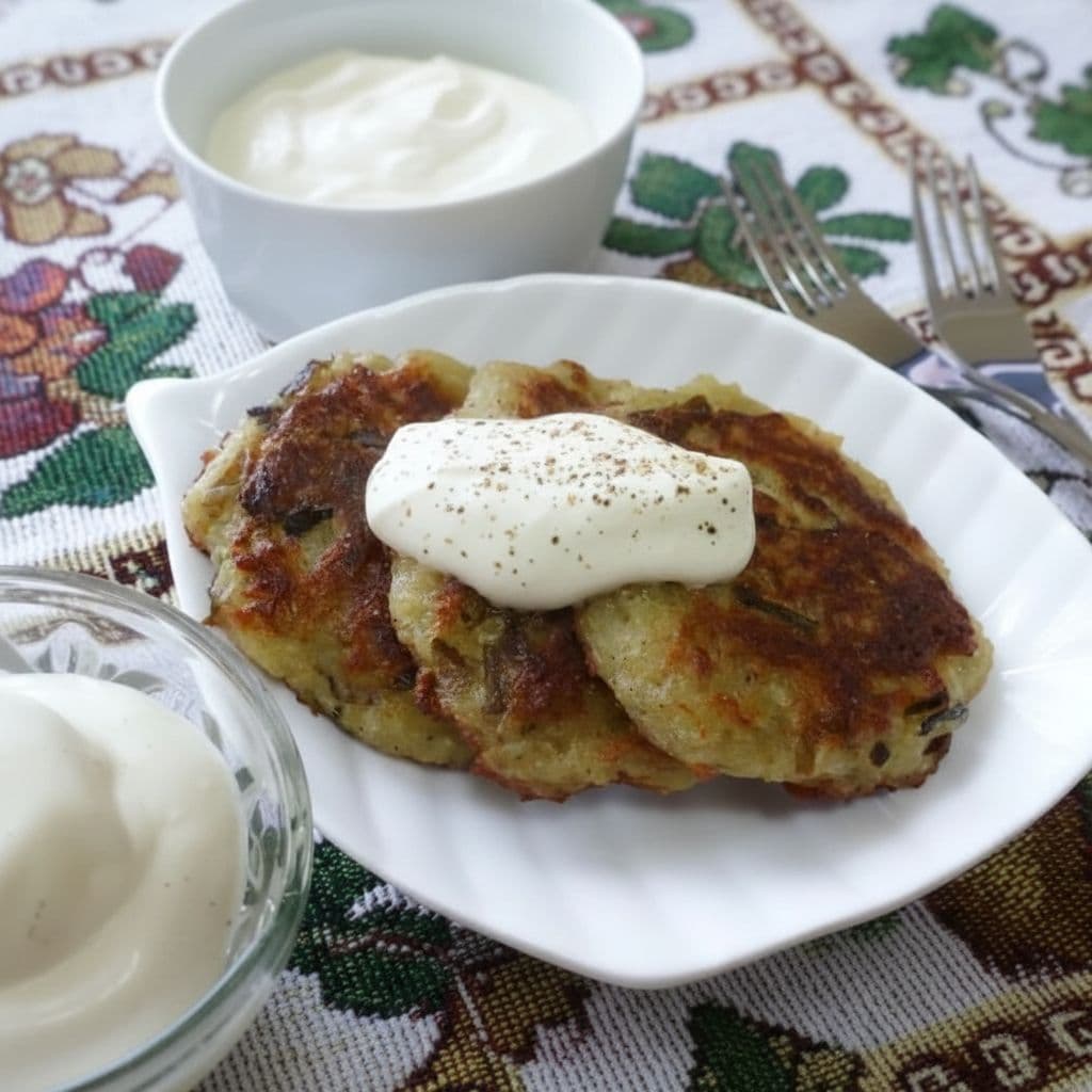 Драники с морской капустой