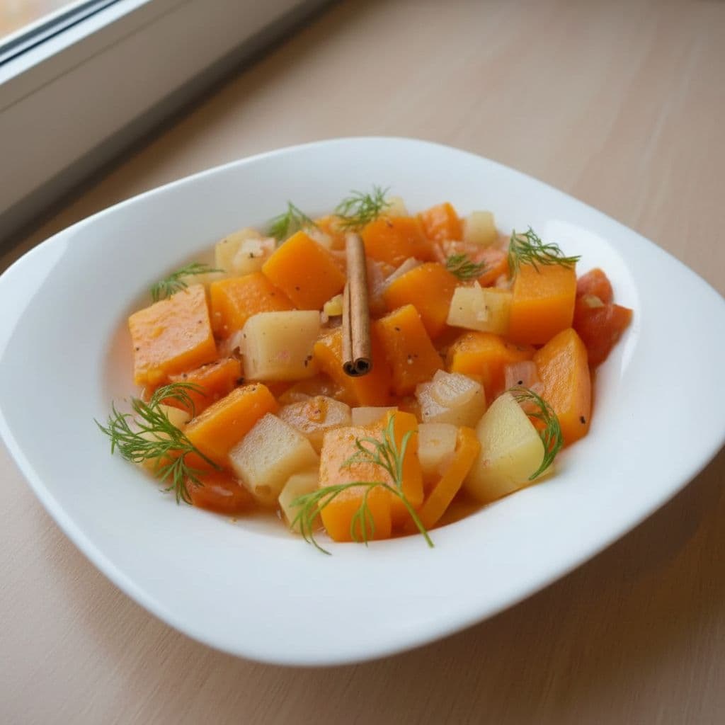 Овощное рагу с тыквой и корицей