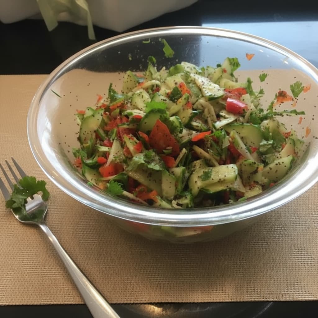 Салат из огурцов с маком