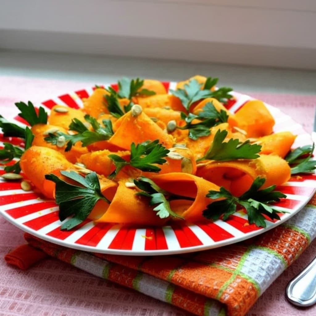 Тыквенный салат с петрушкой