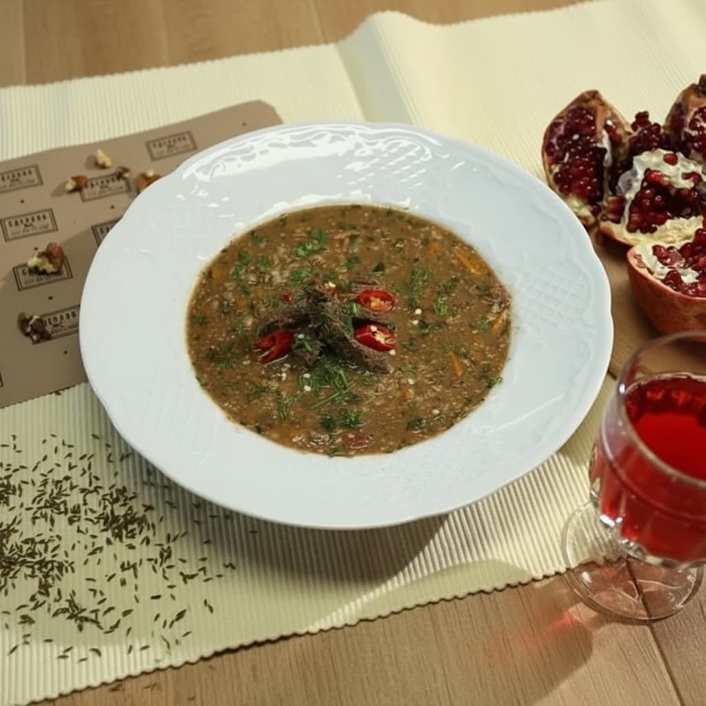 Летний харчо с гранатовым соком