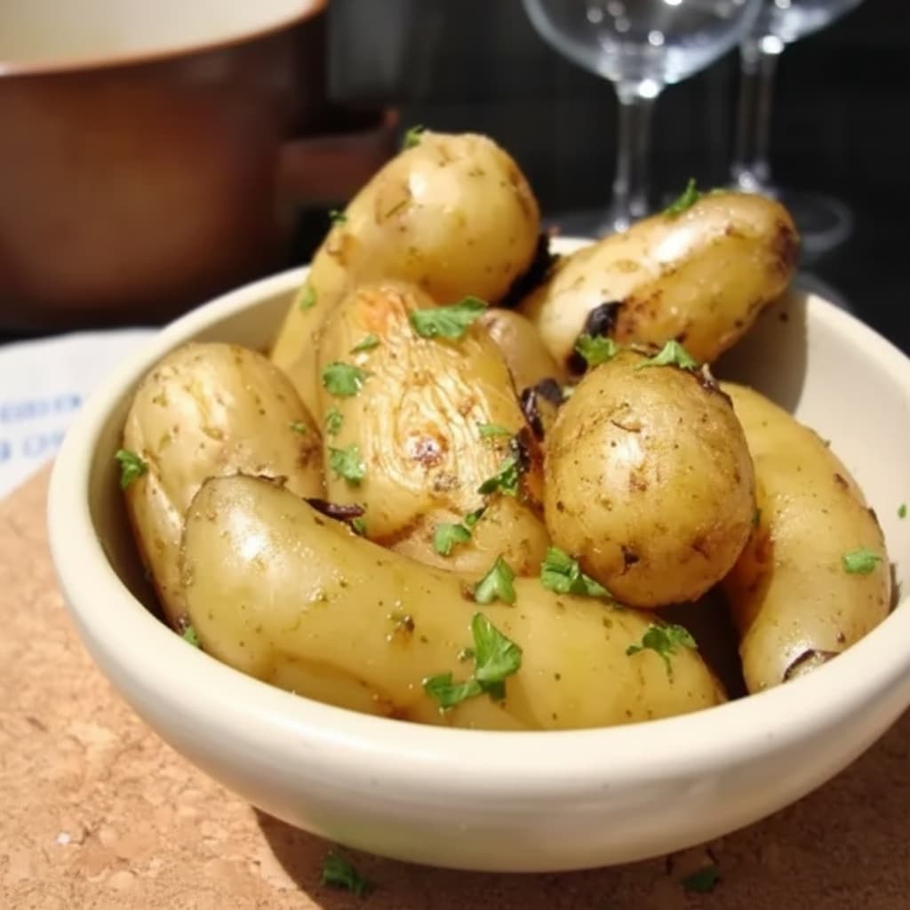 Молодой картофель с чесноком и петрушкой