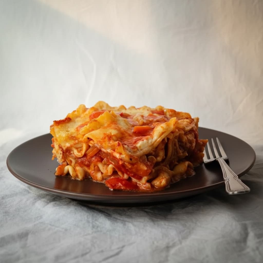 Овощная лазанья из кабачков и помидоров