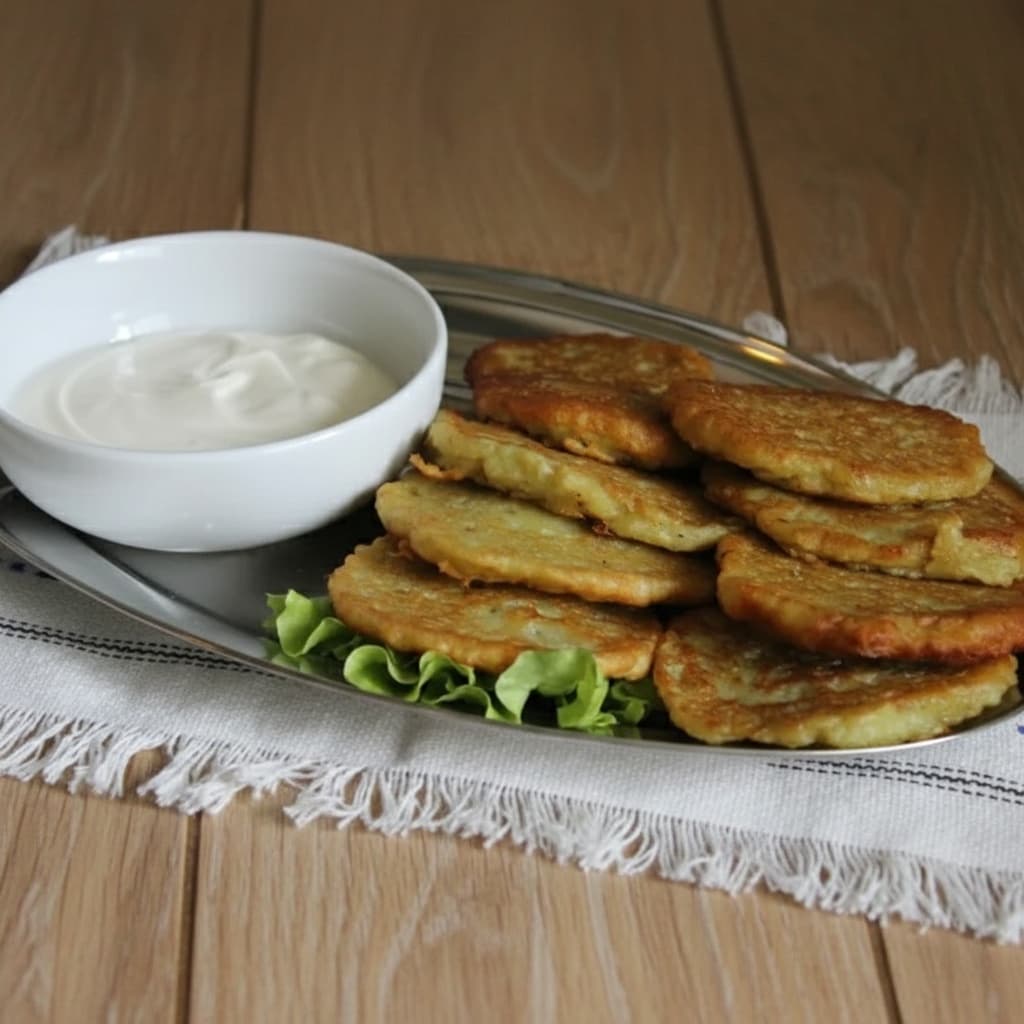 Картофельные оладьи с яйцом