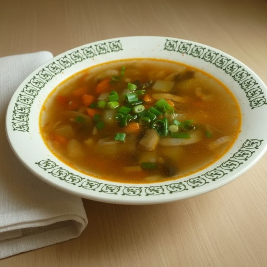 Грибной суп с кабачками