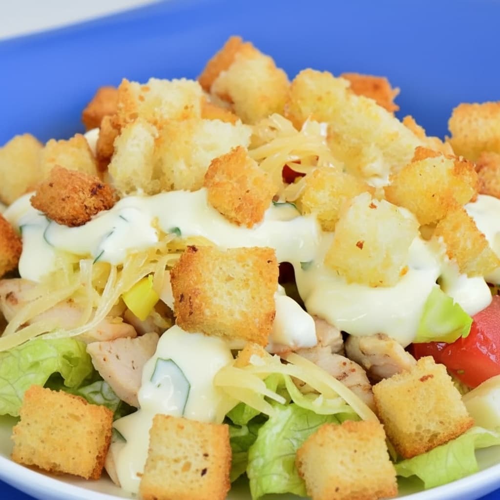 Салат Цезарь с пекинской капустой и курицей