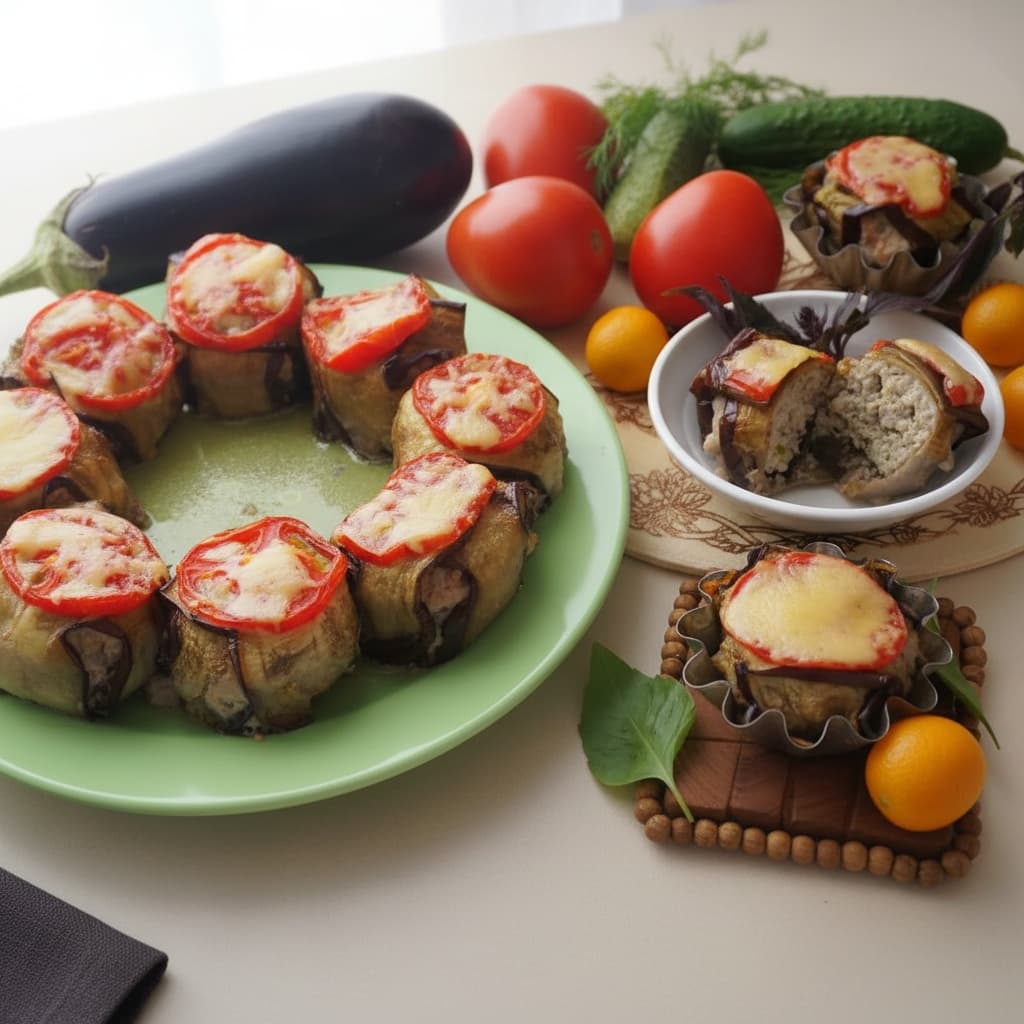 Баклажаны с фрикадельками