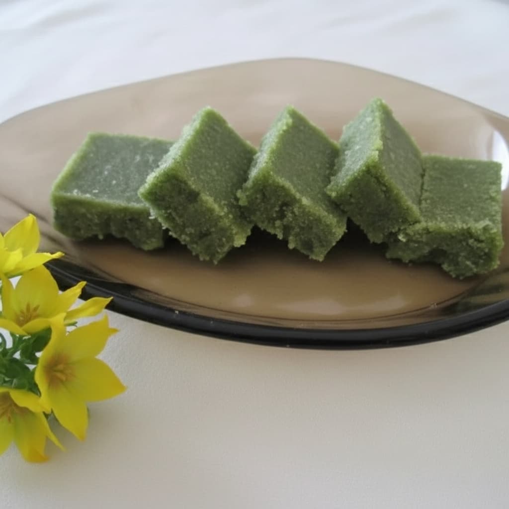 Сорбе из шпината, бананов и груш на апельсиновом соке