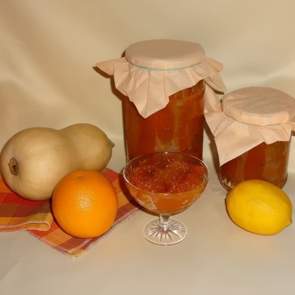 Варенье из тыквы с апельсином, лимоном и имбирем