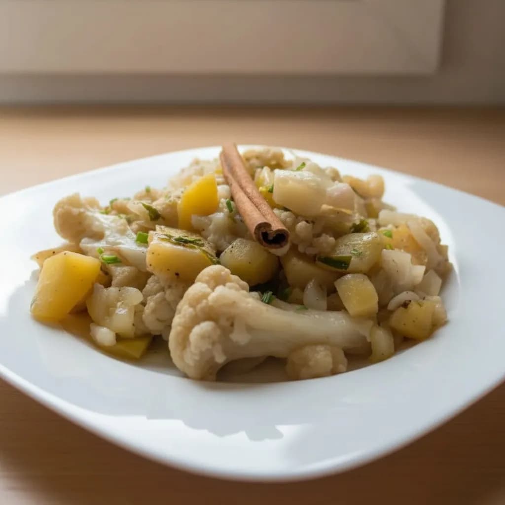 Цветная капуста с айвой