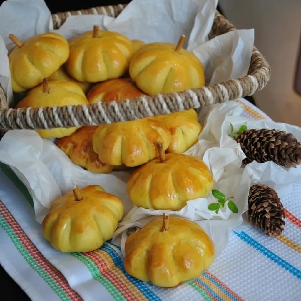Булочки в виде тыкв