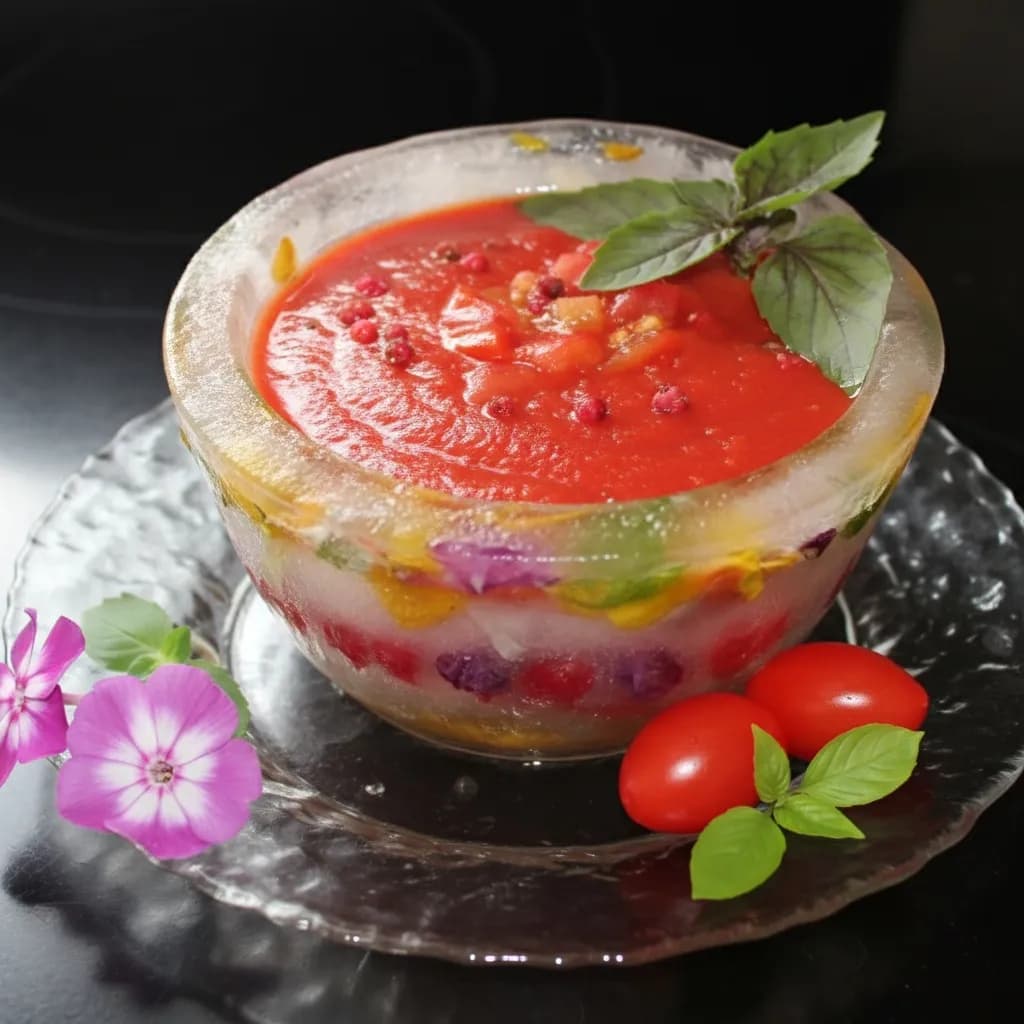 Гаспачо в тарелке