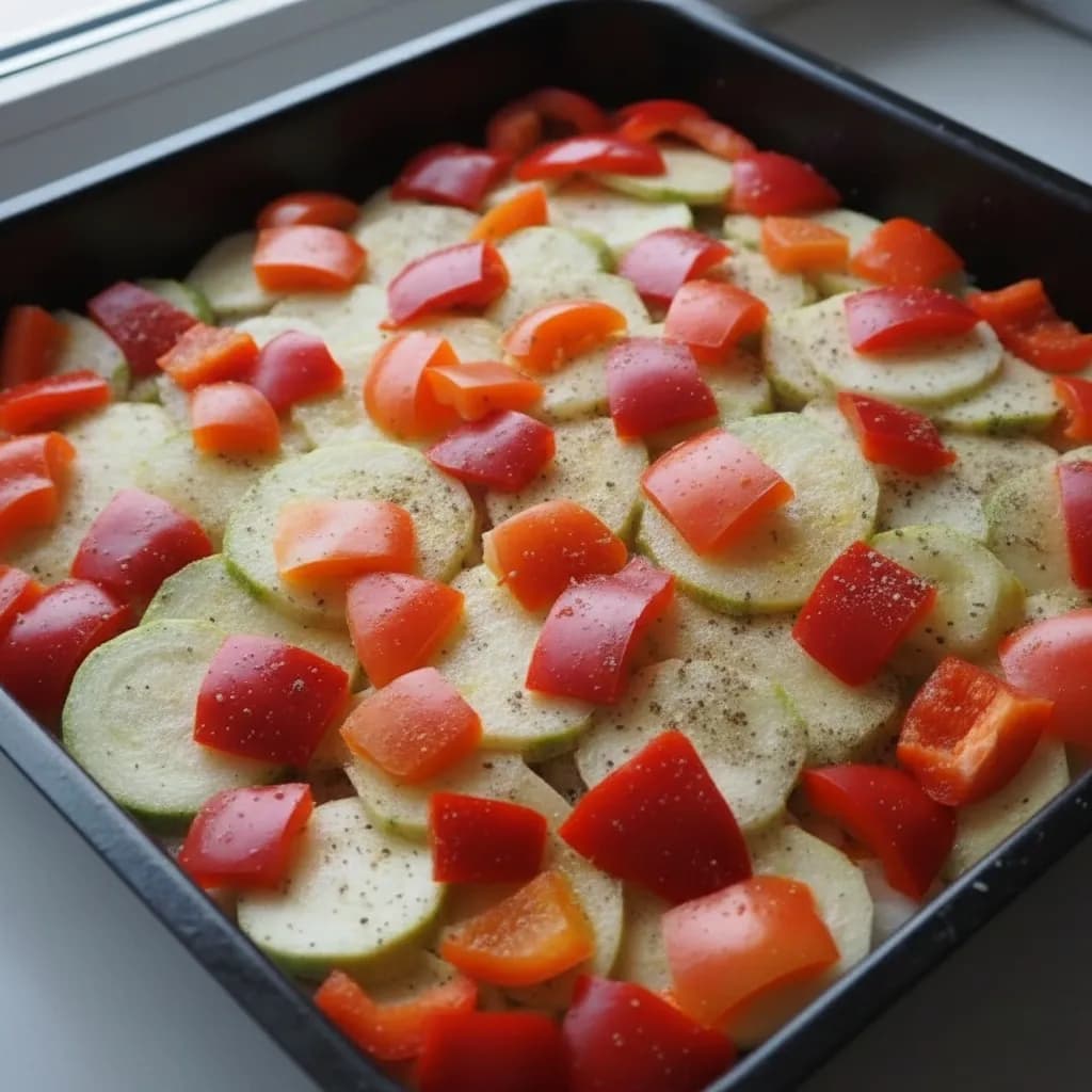 Кабачки и перец