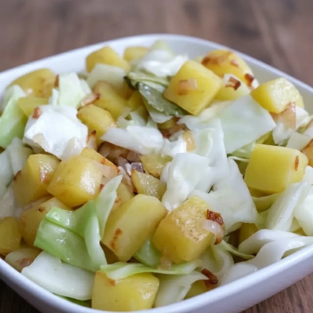 Картофель с капустой