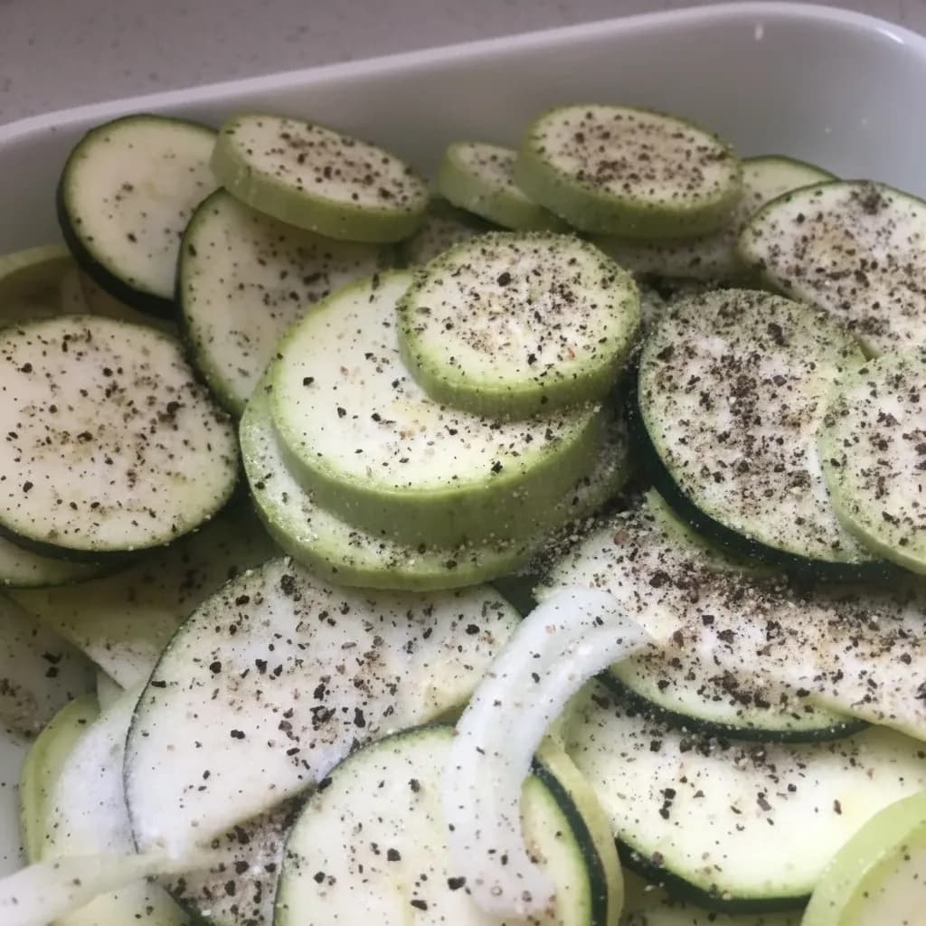 Лук и кабачки