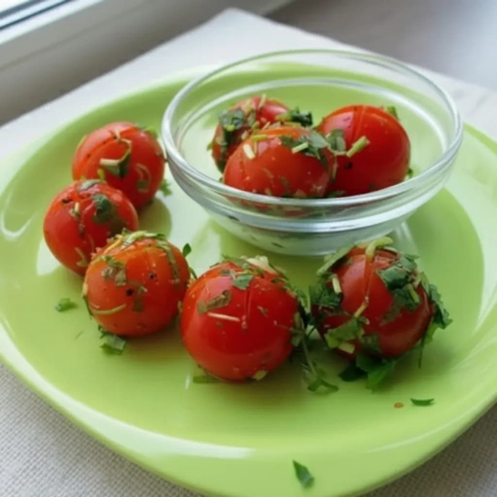Малосольные помидоры черри