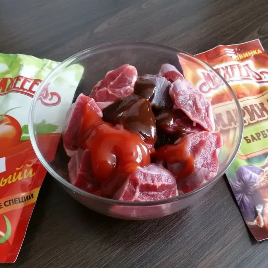 Мясо с маринадом