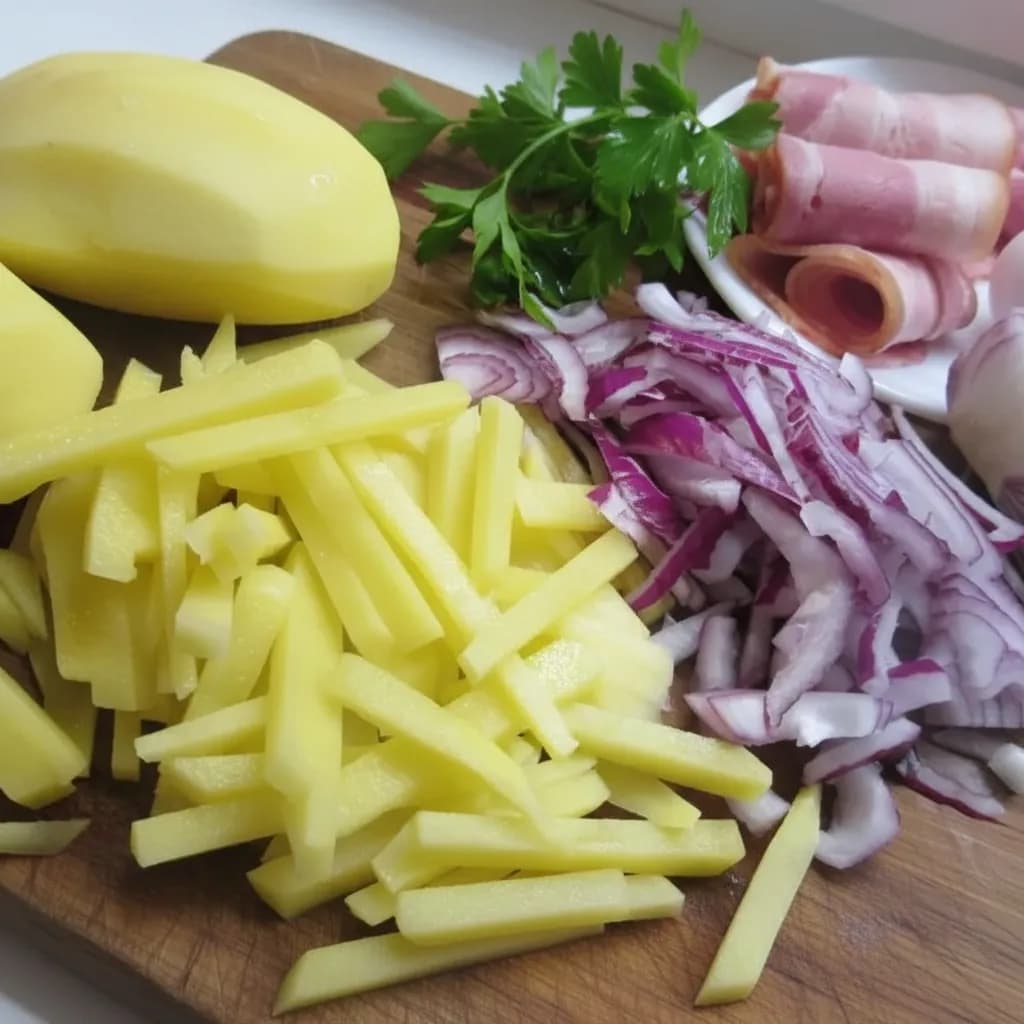 Нарезанные ингредиенты