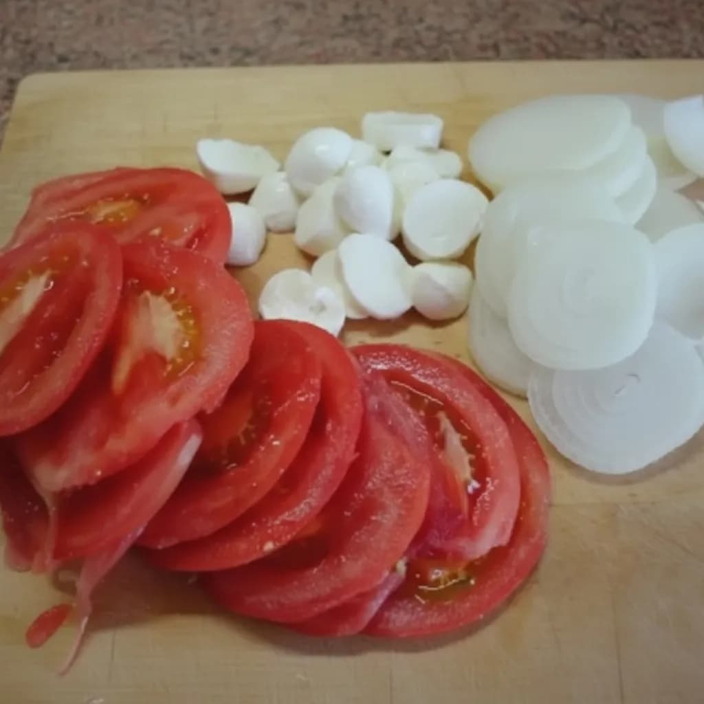 Нарезанные овощи