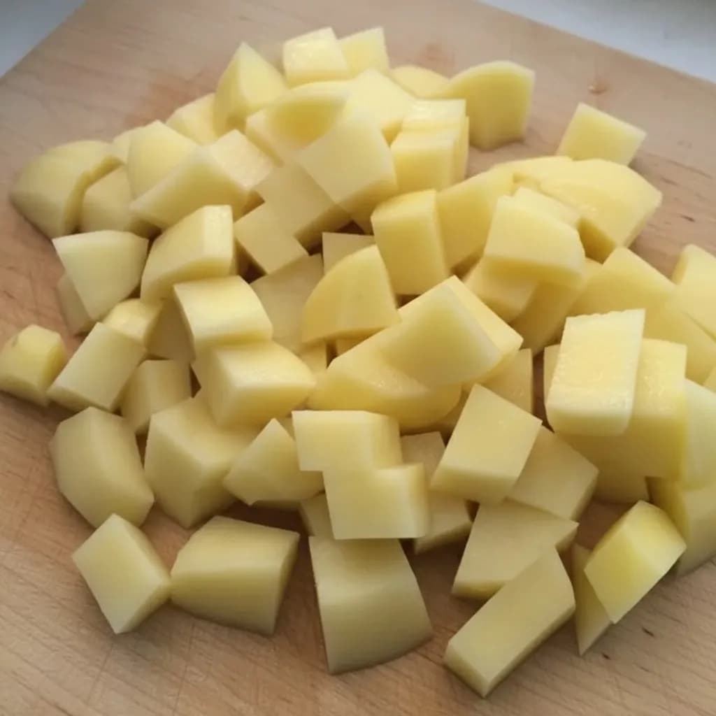 нарезанный картофель