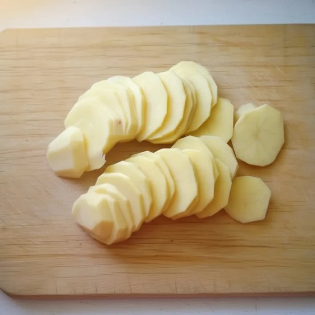 нарезанный картофель