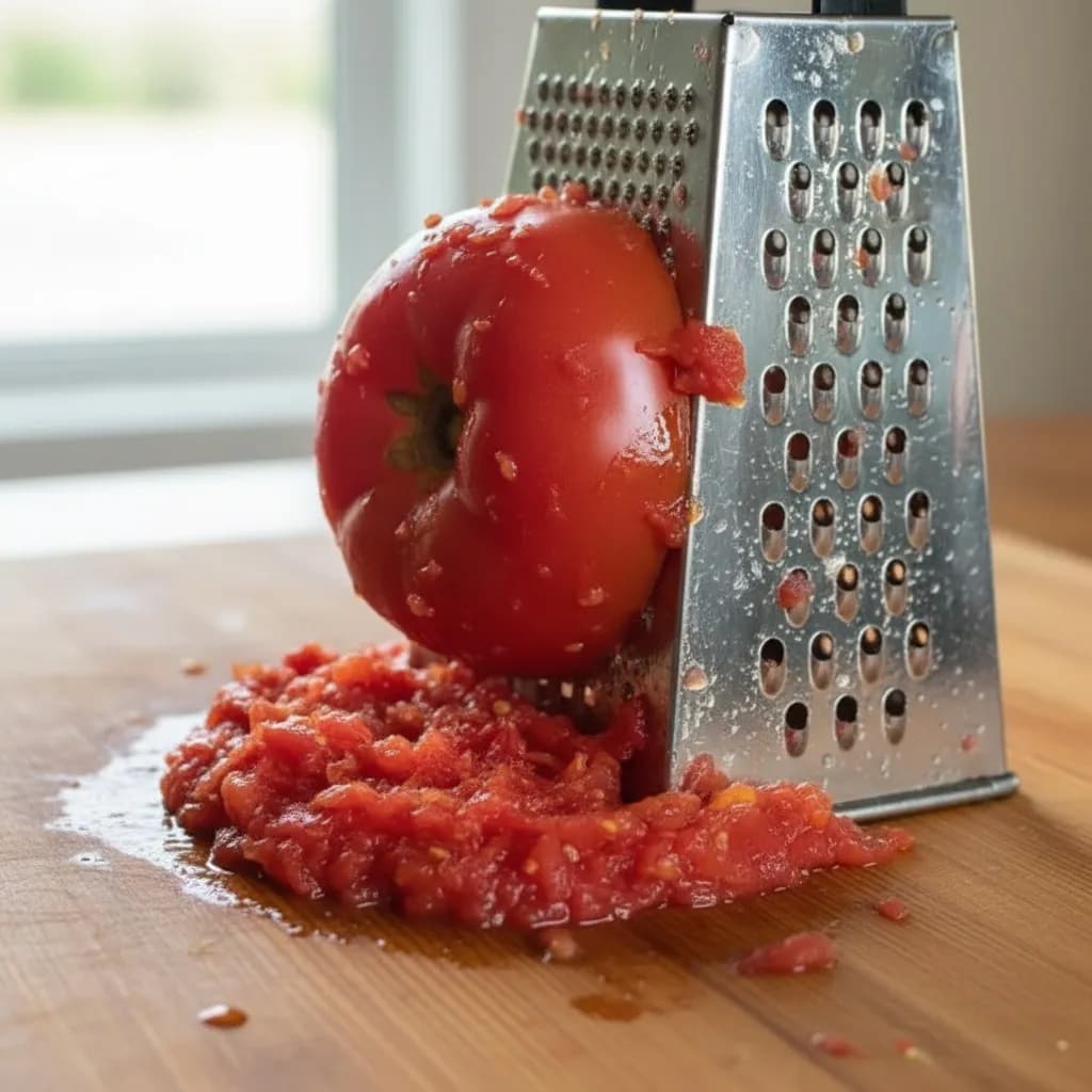 натирание помидора
