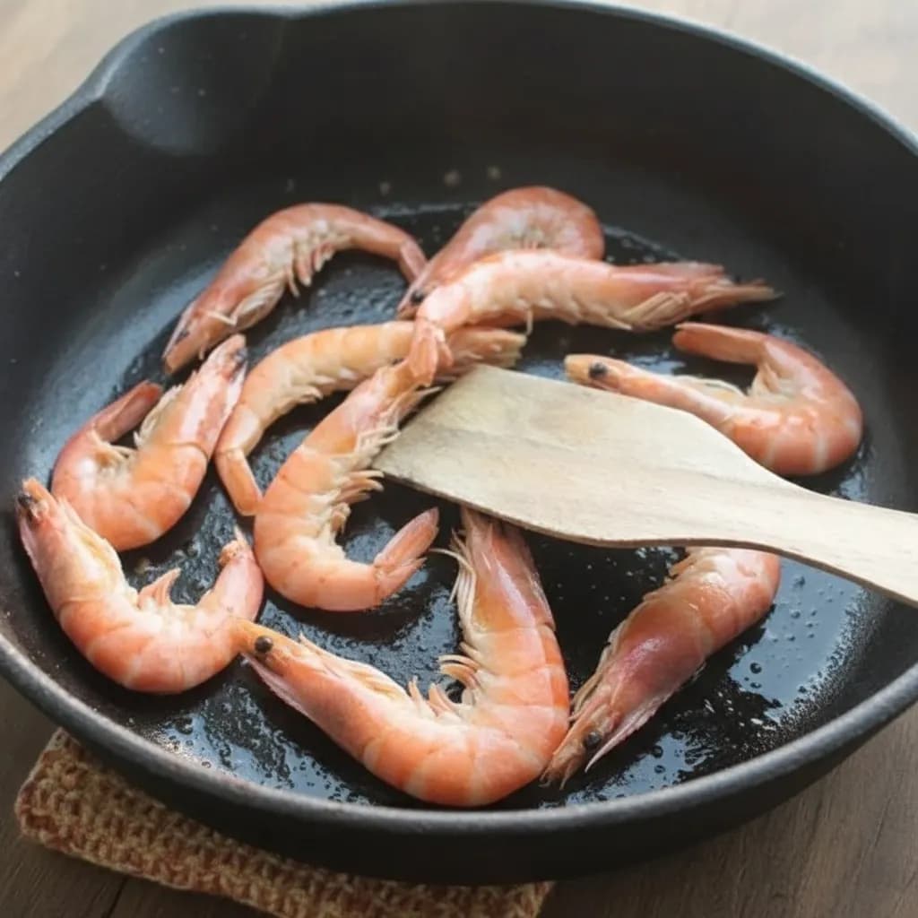 обжаренные креветки