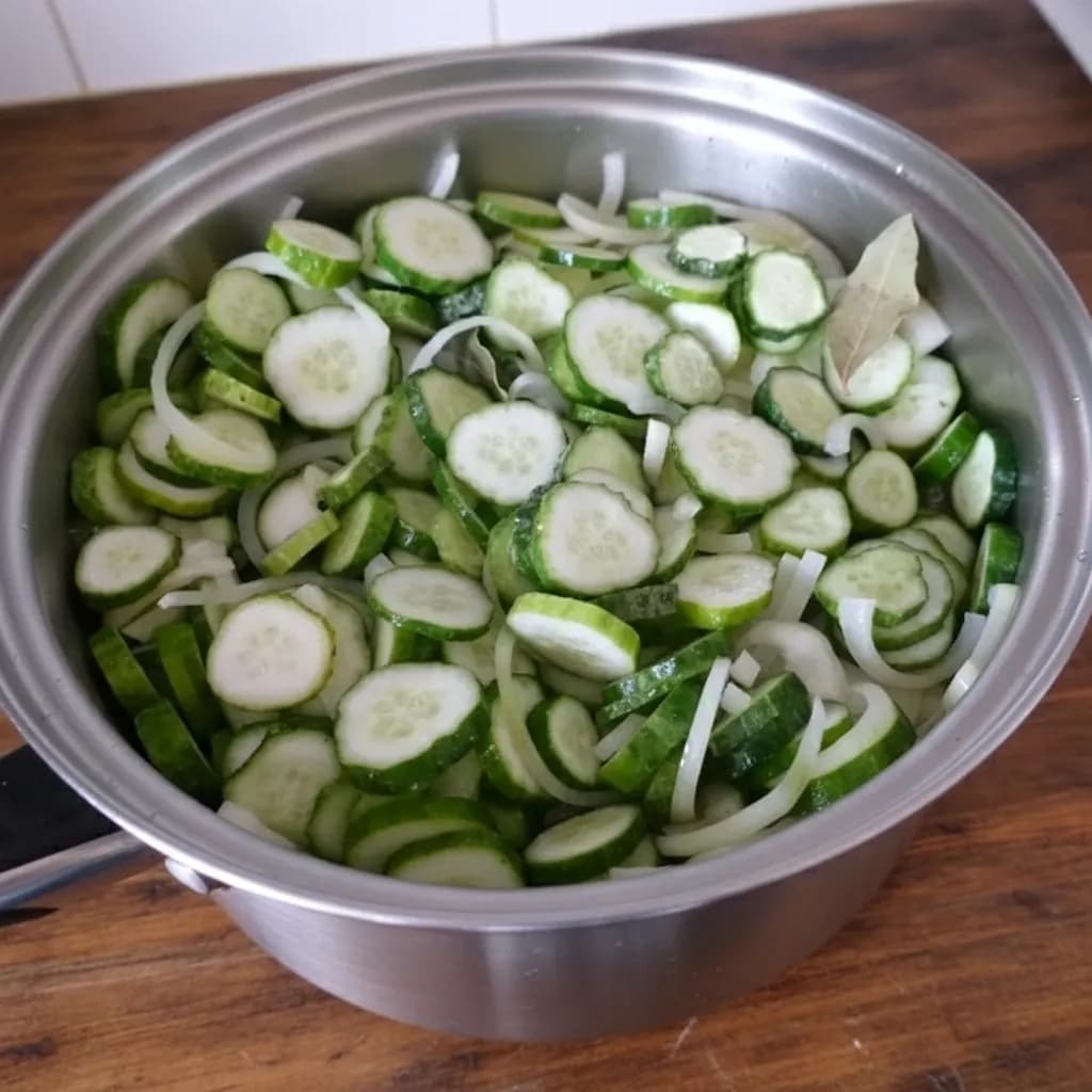 Огурцы в сотейнике