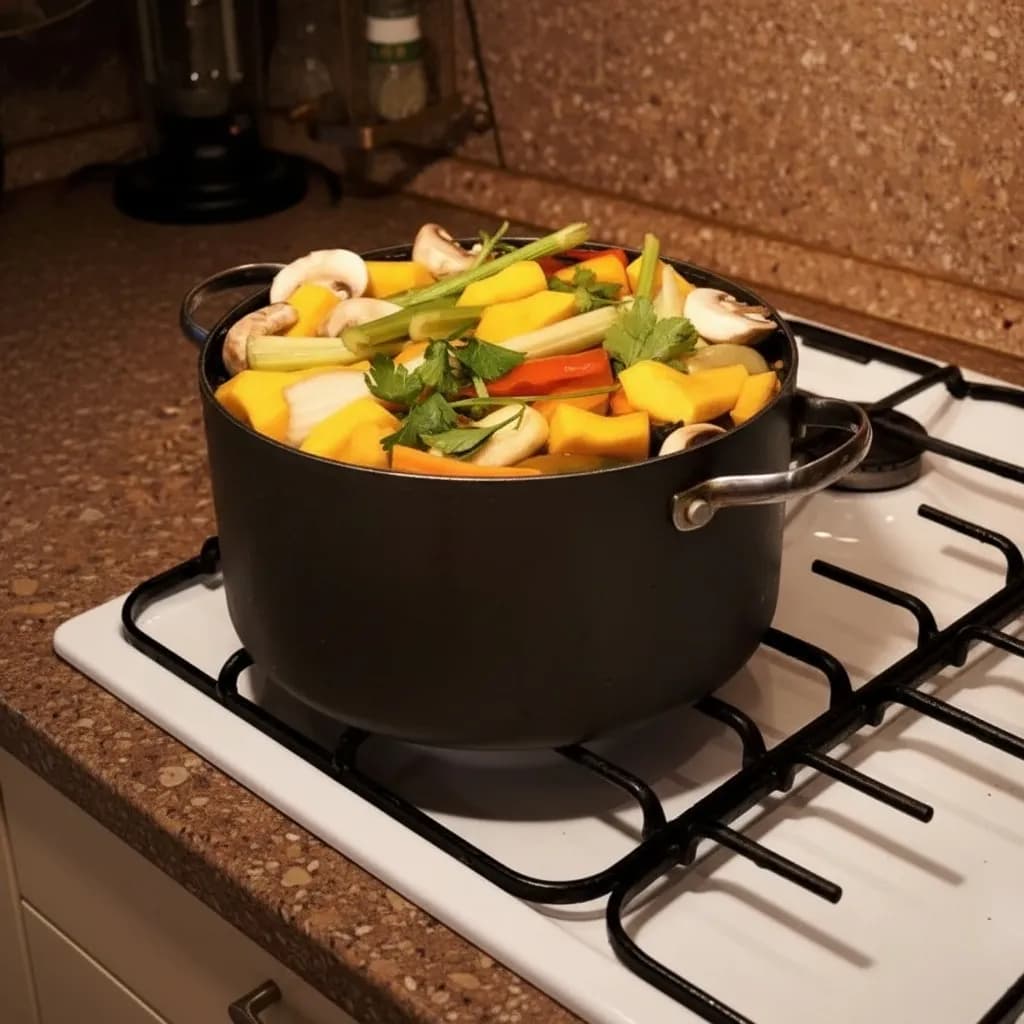 Овощи в кастрюле