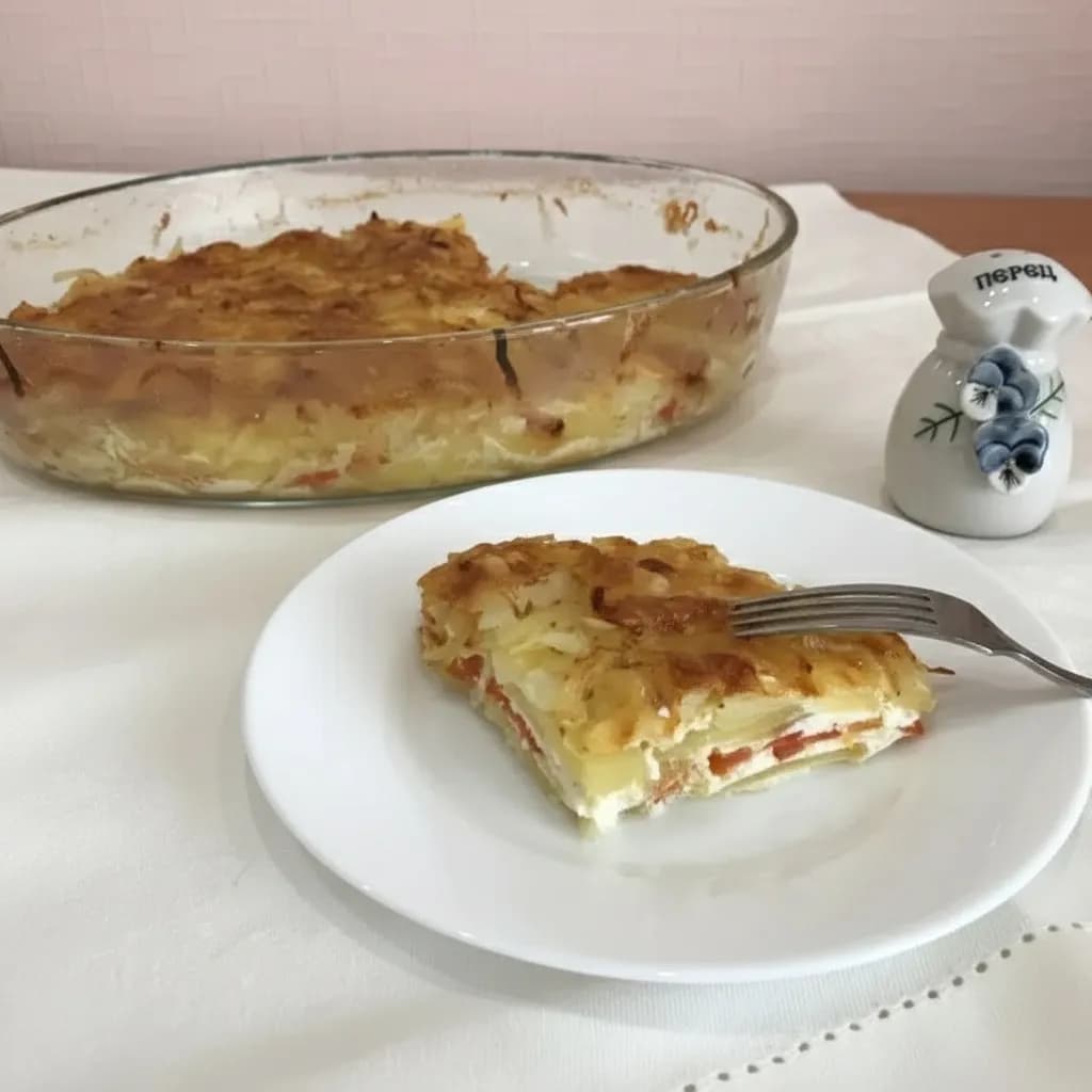 Овощная запеканка с творогом